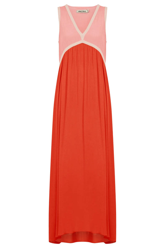 Alegria Spliced Maxi Dress | Cameo Coral