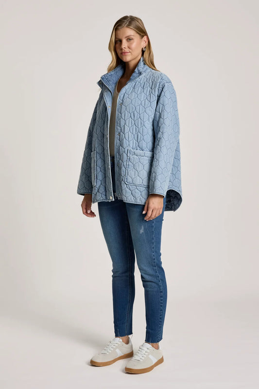 Sansi Quilted Jacket | Denim