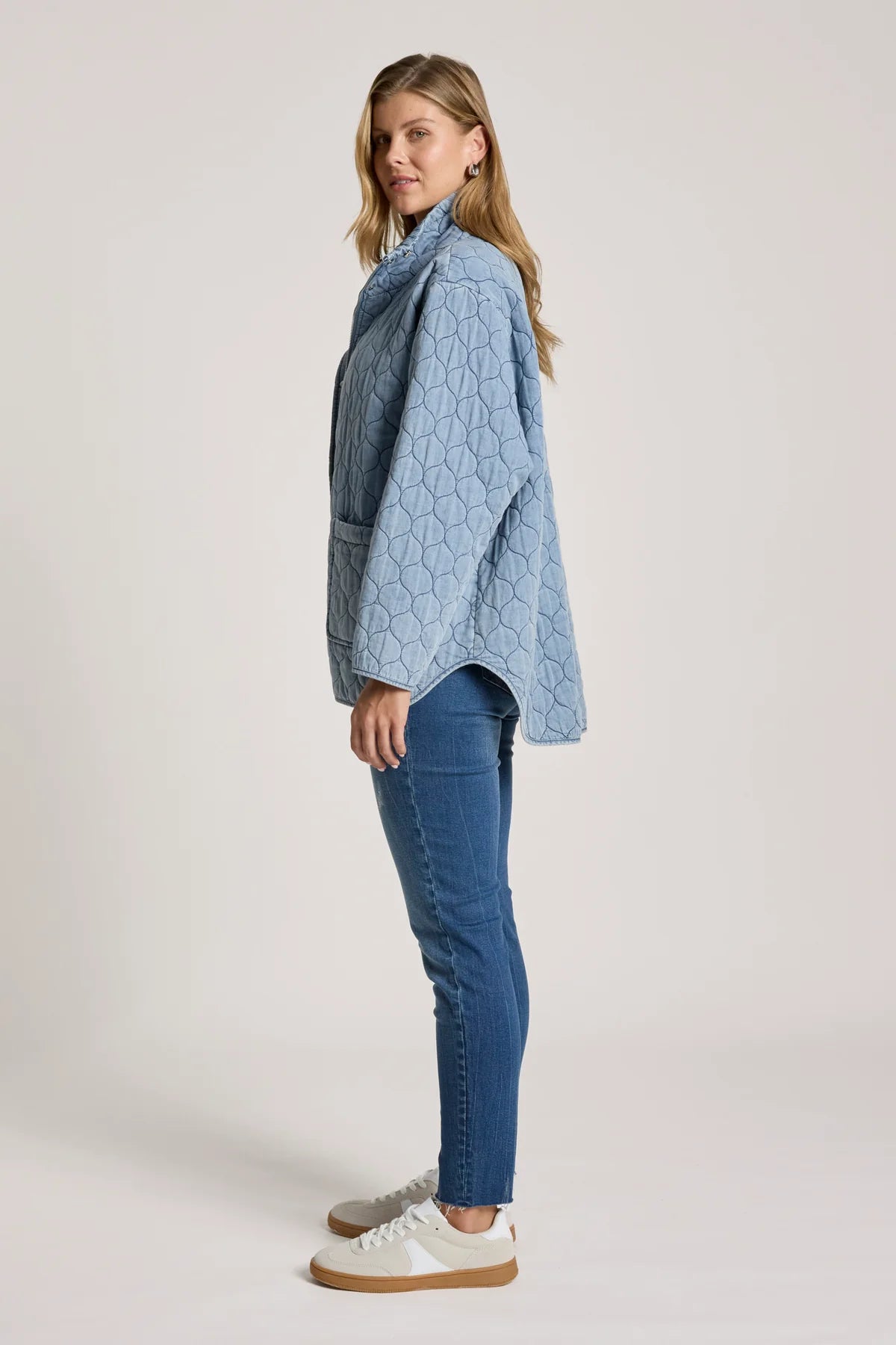 Sansi Quilted Jacket | Denim