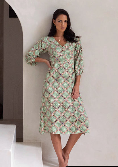 Marrakesh Midi Dress - Marra Print