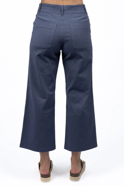 Margot Drill Pant | Steel Blue