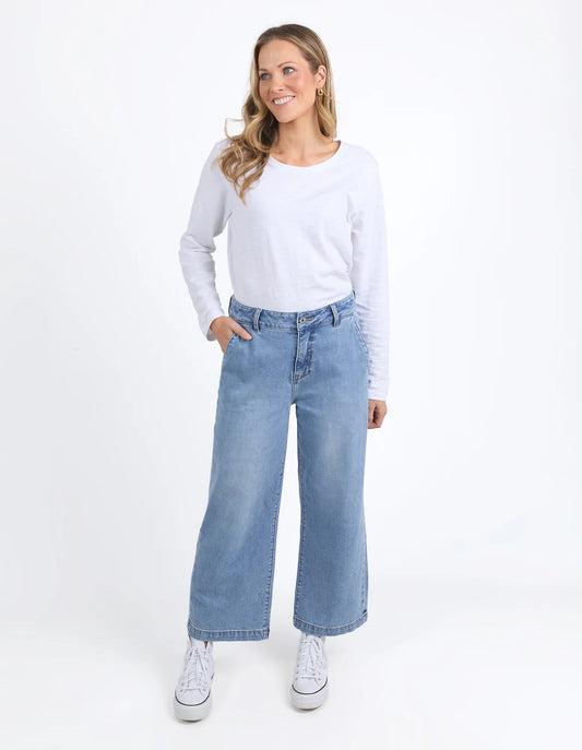 Izzy Wide Leg Jean | Vintage Blue Wash