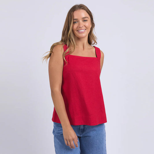 Lourdes Top | Crimson