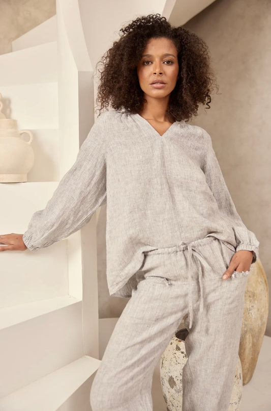 Ria Top | Charcoal Fleck