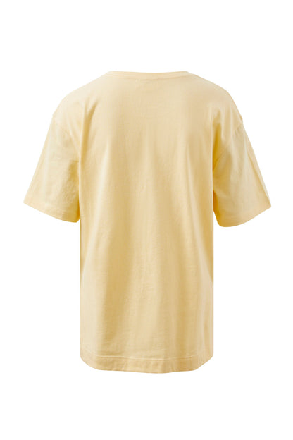 Slouchy Split Hem Tee | Sunny Yellow/French Navy