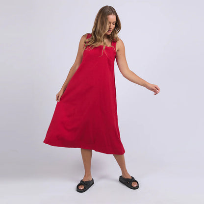 Lourdes Dress - Crimson