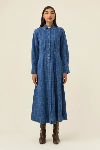 Sloane Denim Maxi Dress | Check
