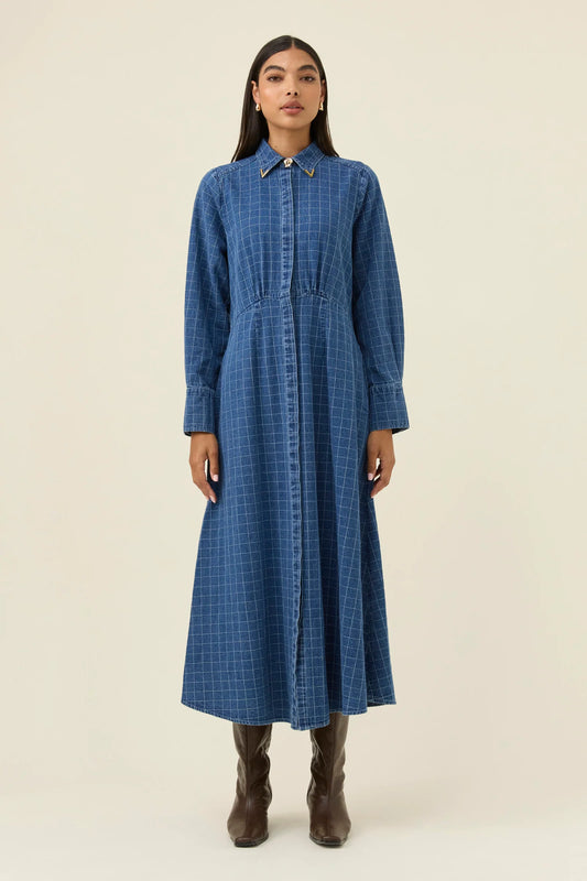 Sloane Denim Maxi Dress | Check