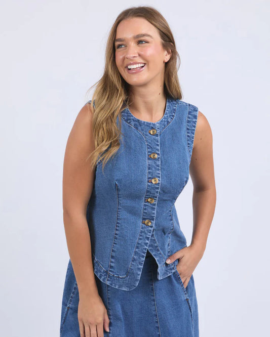 Abbott Vest | Mid Blue