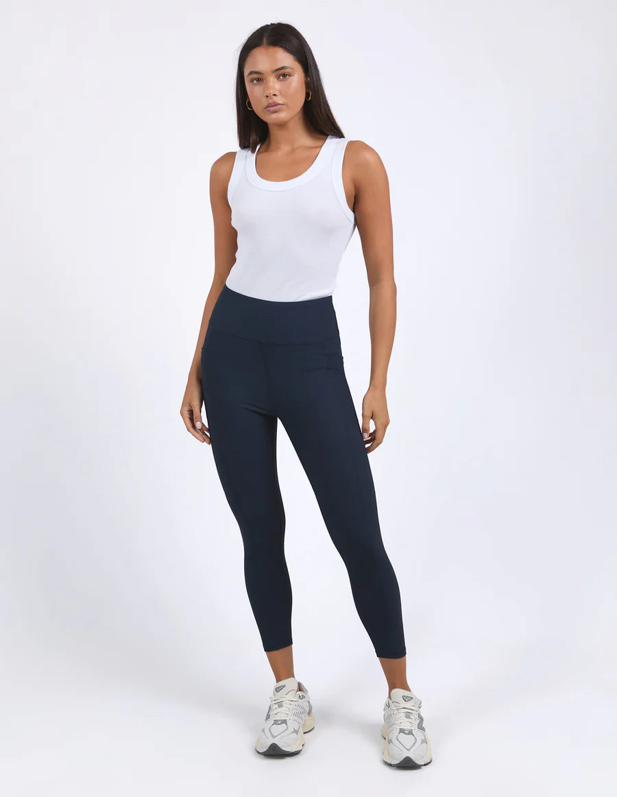 Luxe Rib Leggings | Navy