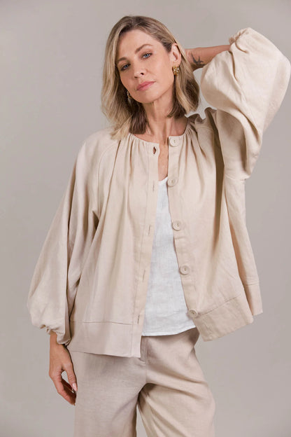 Laax Button Blouse | Ecru