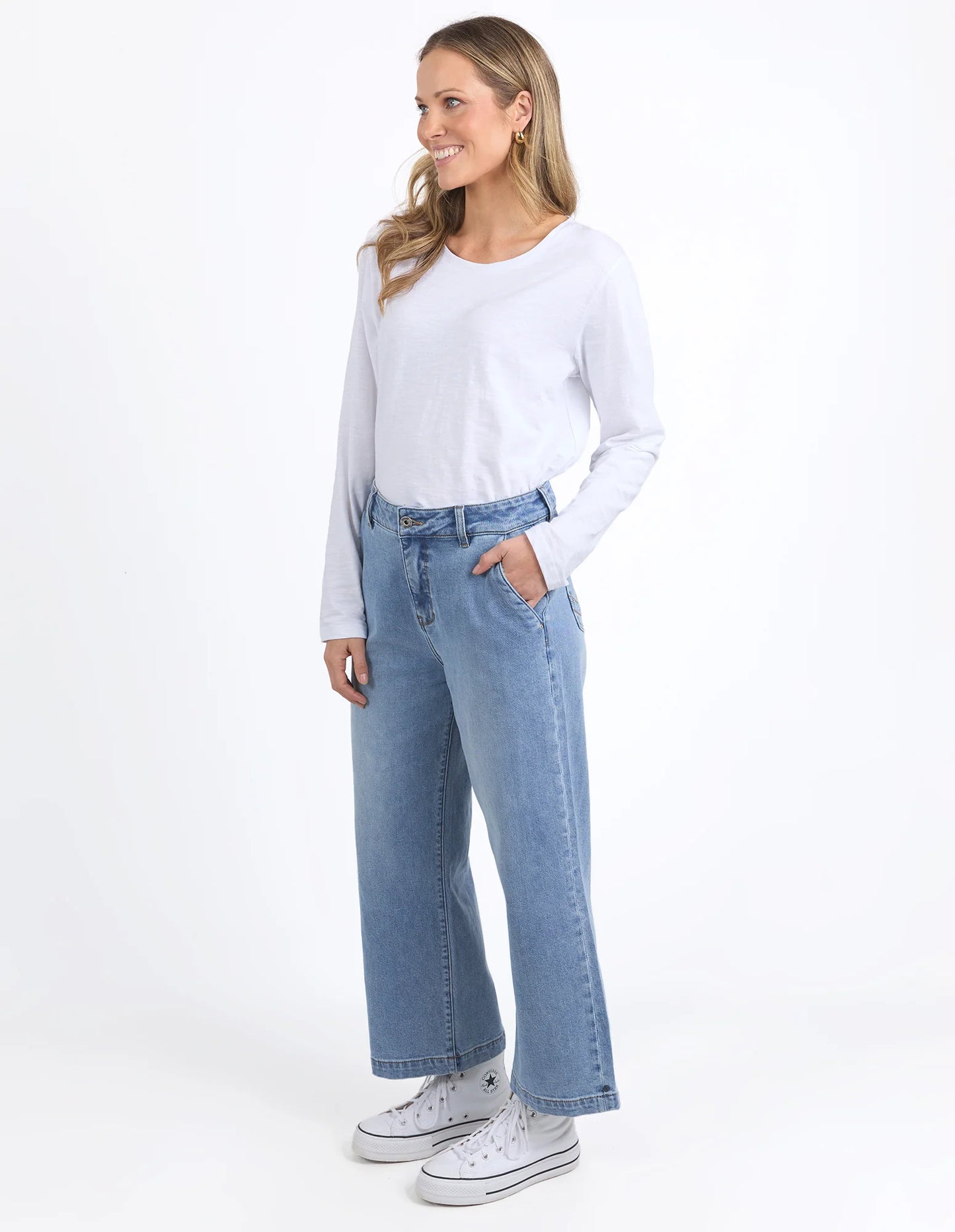 Izzy Wide Leg Jean | Vintage Blue Wash
