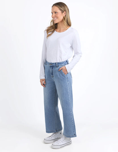 Izzy Wide Leg Jean | Vintage Blue Wash
