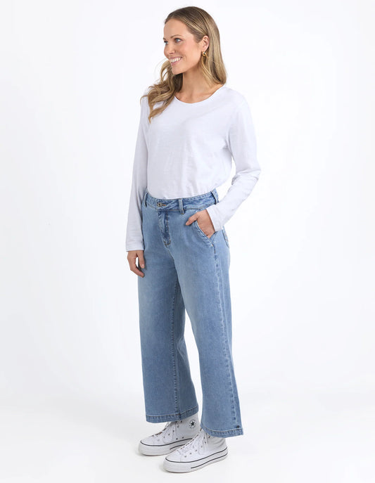 Izzy Wide Leg Jean | Vintage Blue Wash