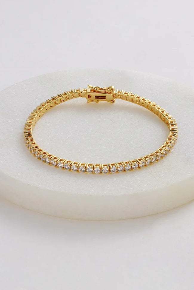Dani Tennis Bracelet | Gold