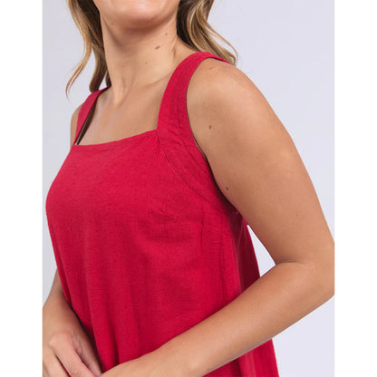 Lourdes Dress - Crimson