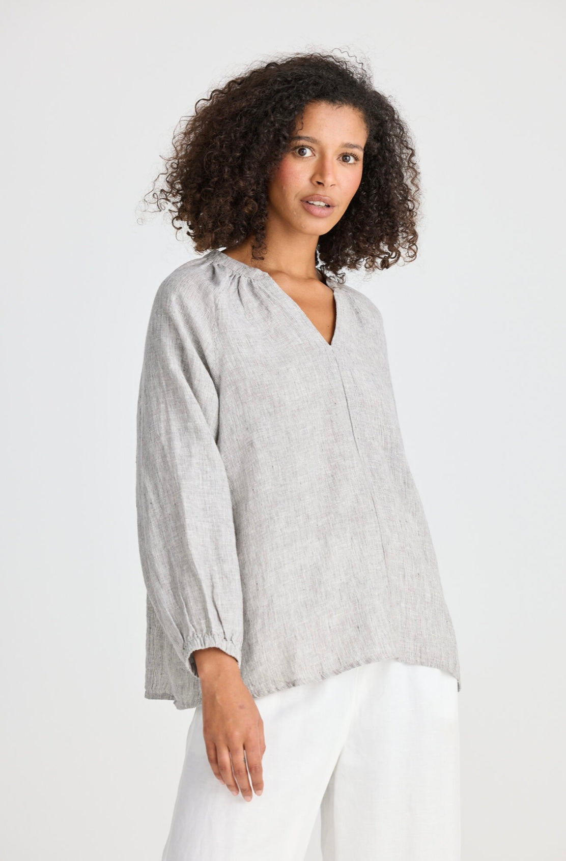 Ria Top | Charcoal Fleck