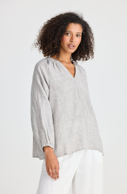 Ria Top | Charcoal Fleck
