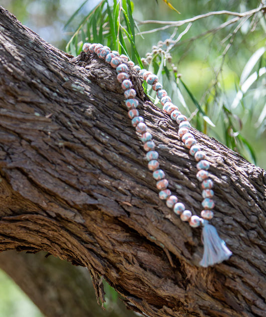 Beaded Fabric Necklace