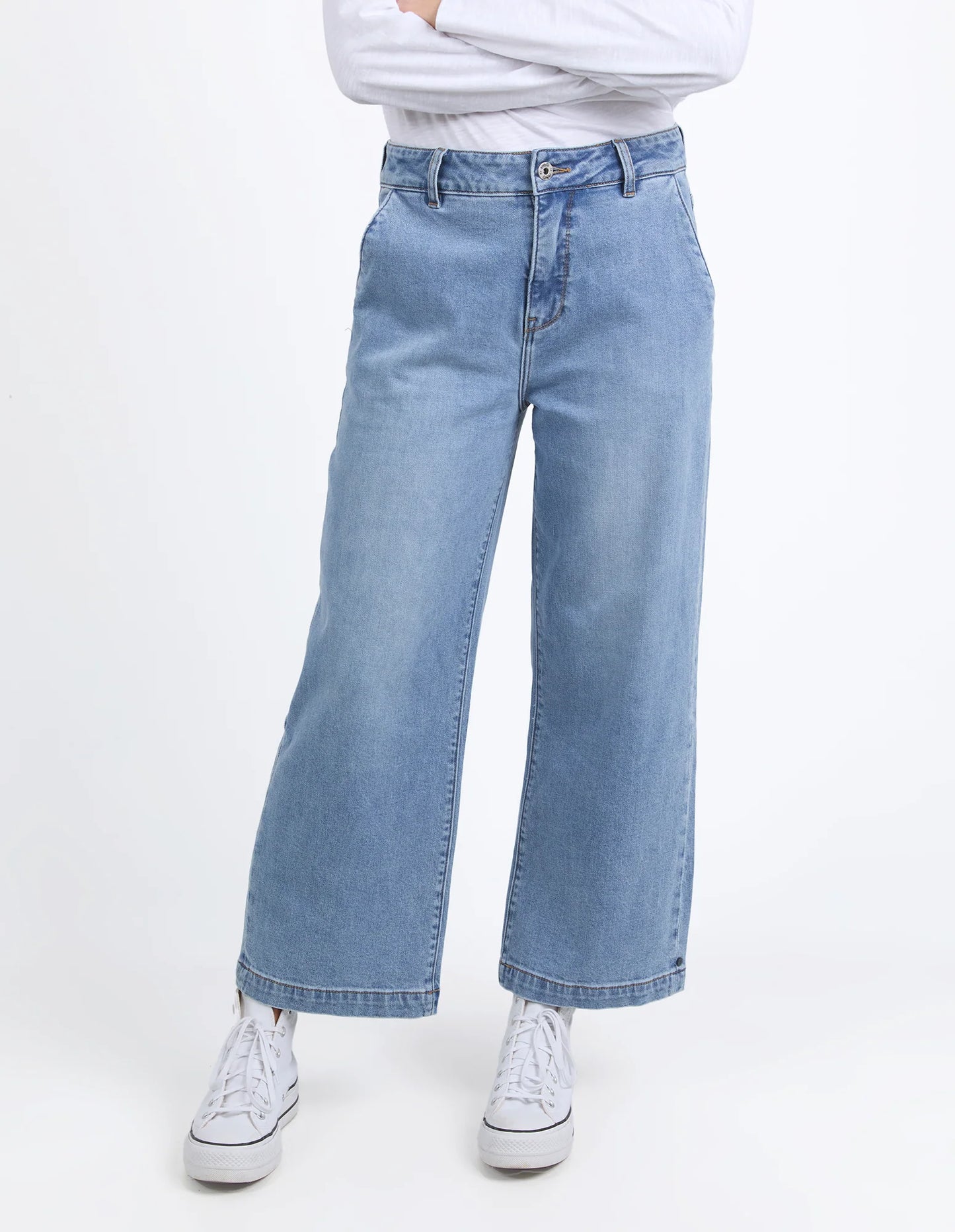 Izzy Wide Leg Jean | Vintage Blue Wash