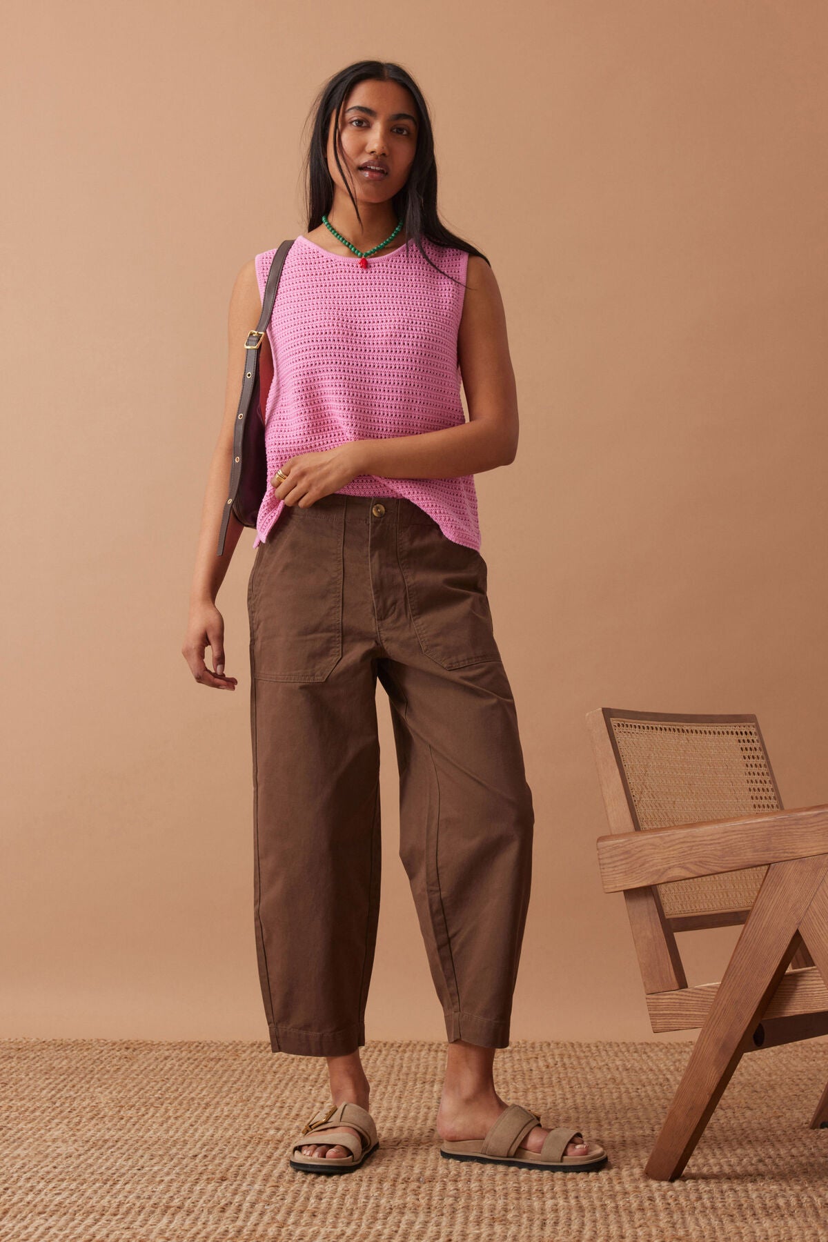 Mesh Knit Tank | Hibiscus Pink