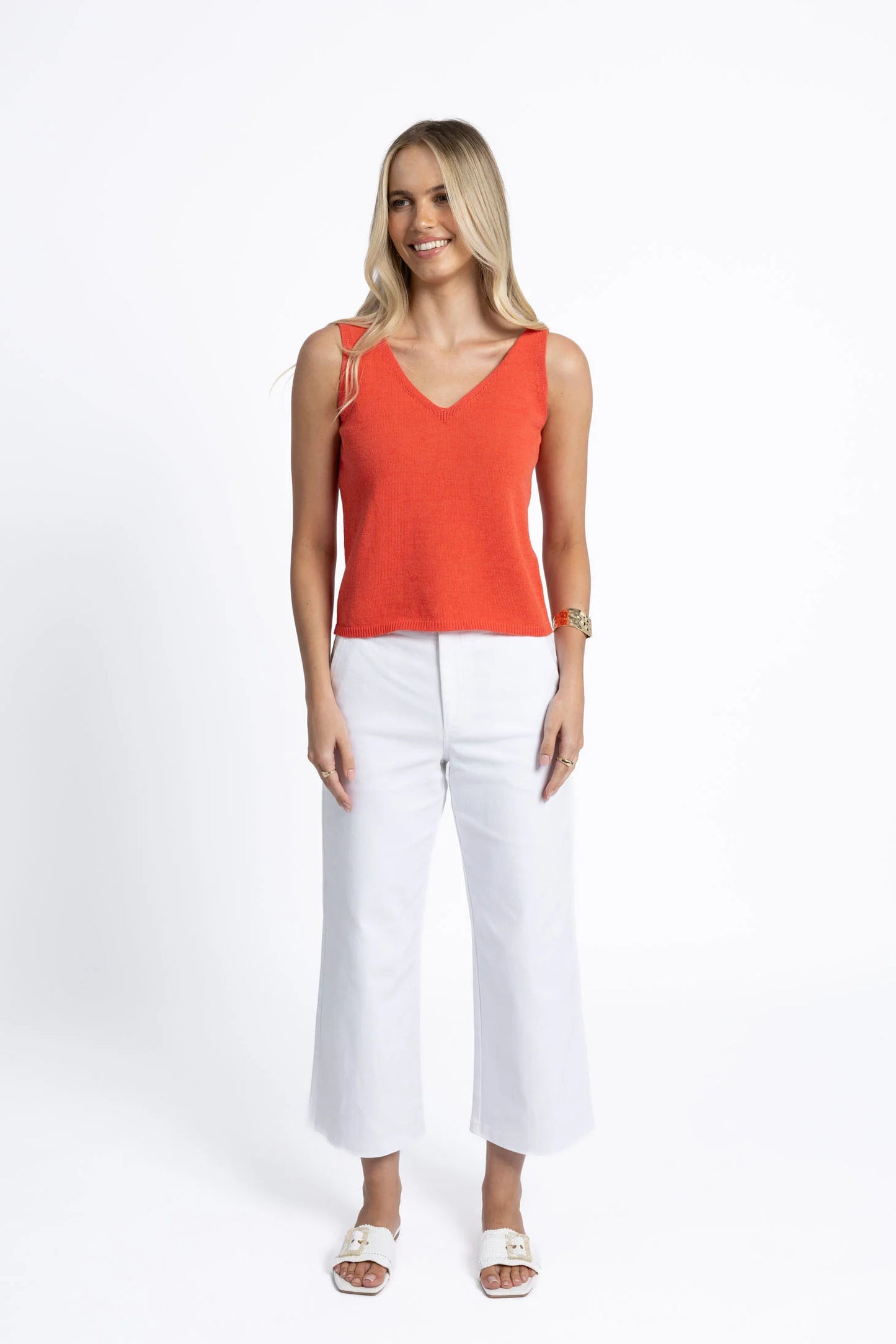 Margot Drill Pant | White