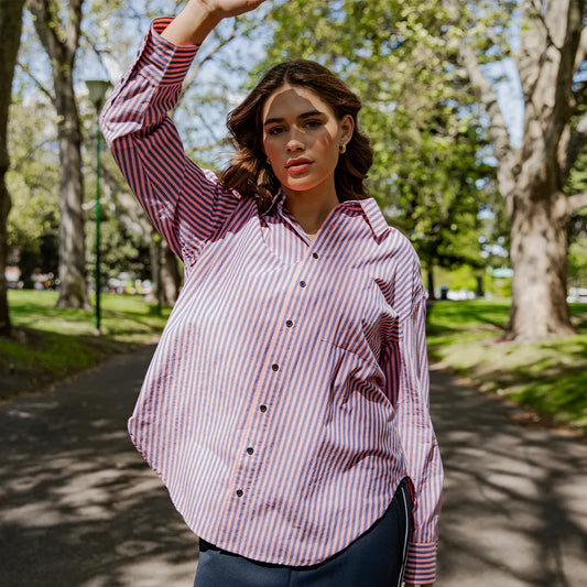 Lila Stripe Shirt