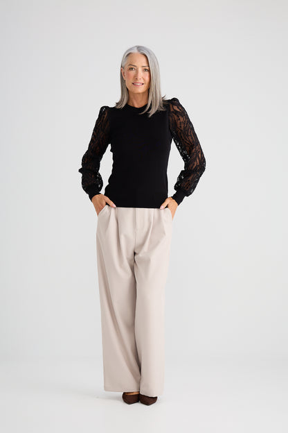 Janelle Knit Top | Black