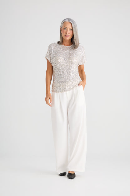 Glimmer Top | Champagne