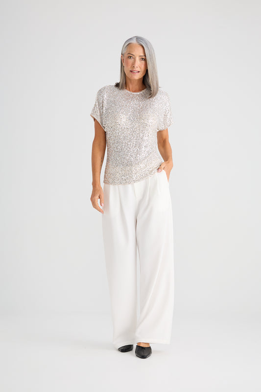 Glimmer Top | Champagne