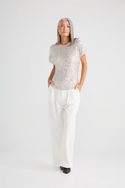 Glimmer Top | Champagne
