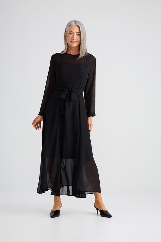 Onella Midi Dress | Black