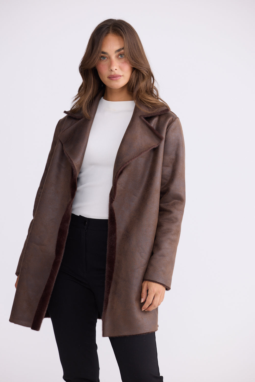 Odette Fur Coat | Chocolate