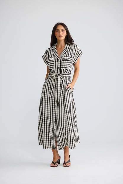 Portia Dress | Black Gingham
