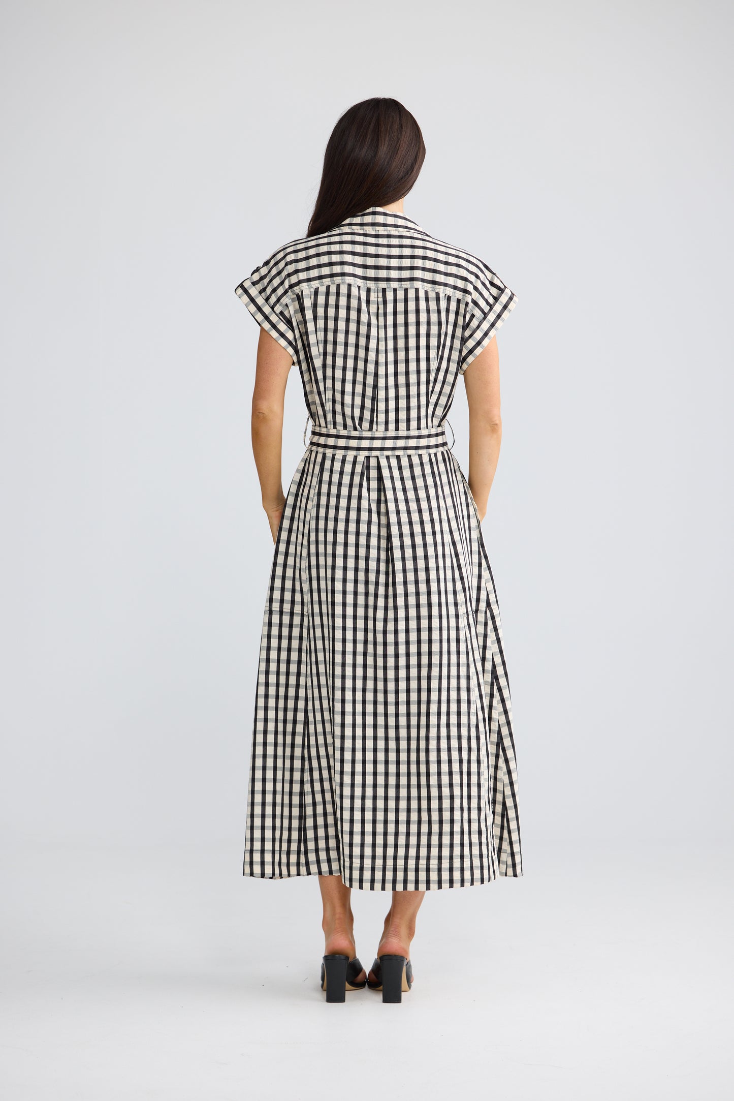 Portia Dress | Black Gingham