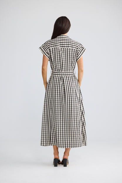 Portia Dress | Black Gingham