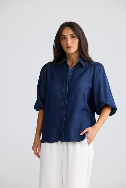 Zelda Blouse | Indigo