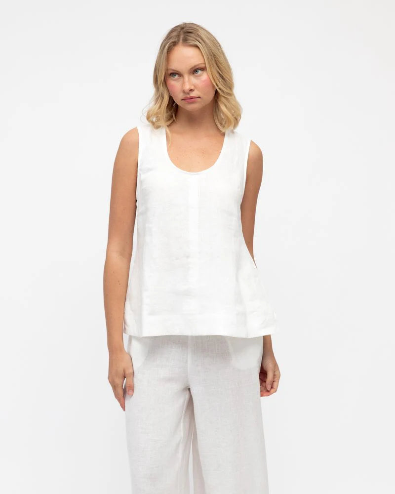 Linen Top | White