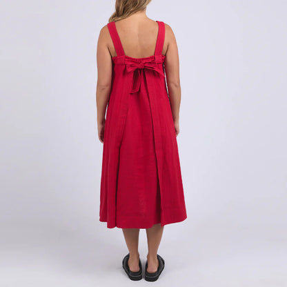 Lourdes Dress - Crimson