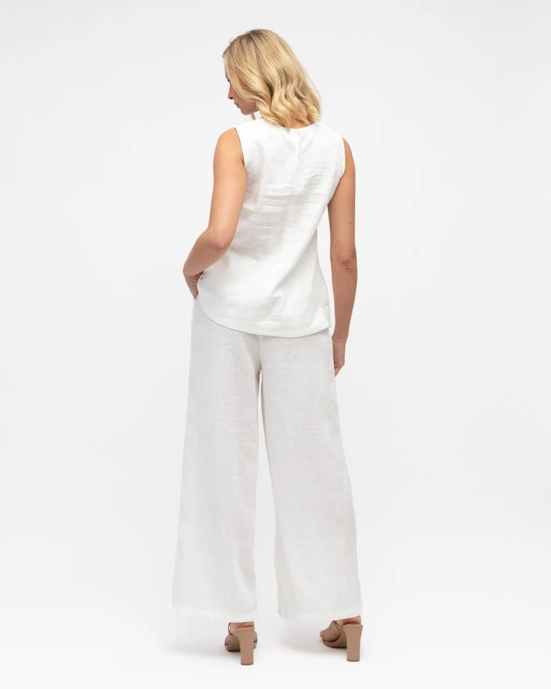 Linen Top | White