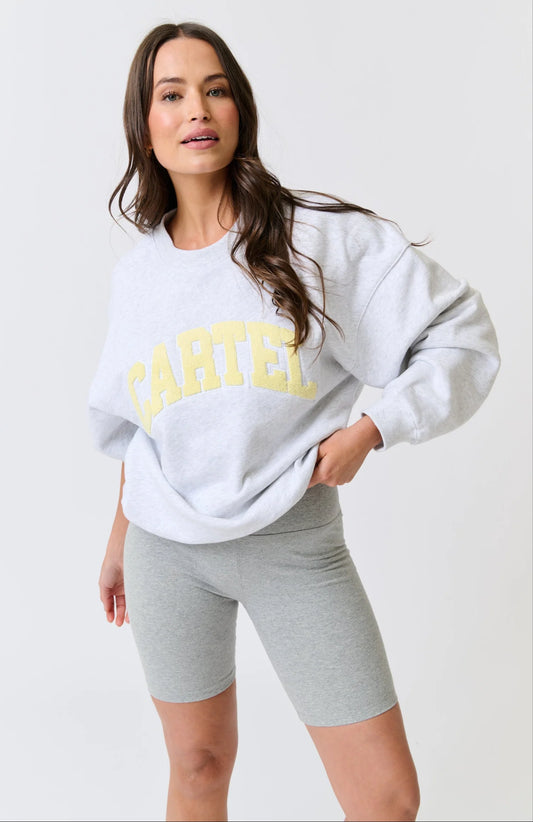 Nina Sweater | Grey Marle Varsity