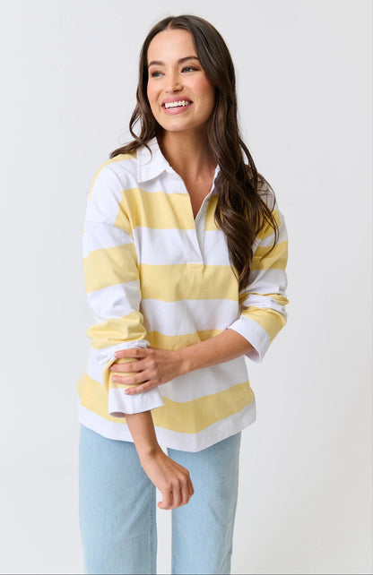 Lily Ruby Shirt | Banana Stripe