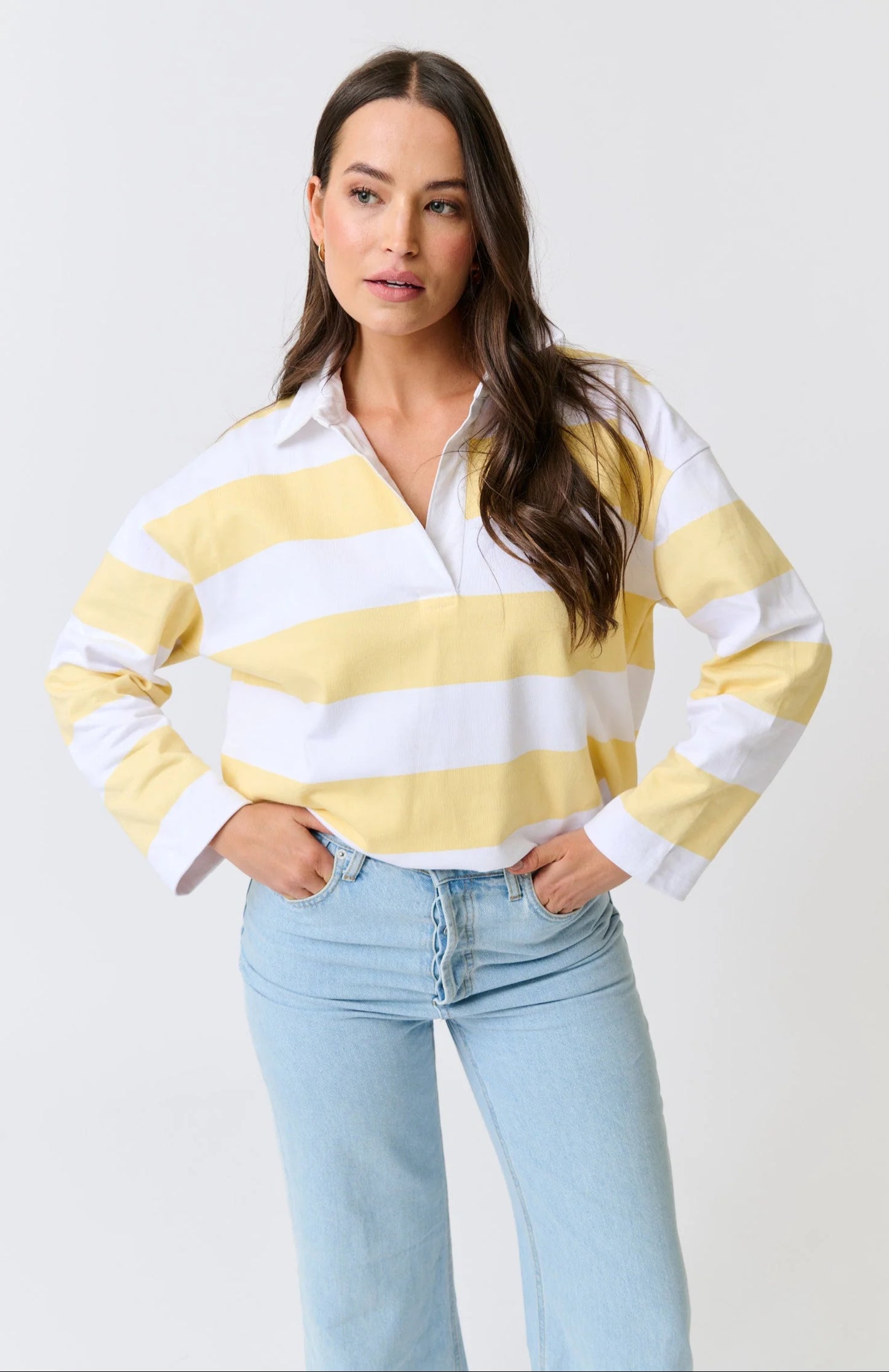 Lily Ruby Shirt | Banana Stripe