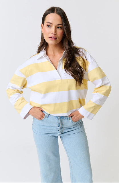 Lily Ruby Shirt | Banana Stripe
