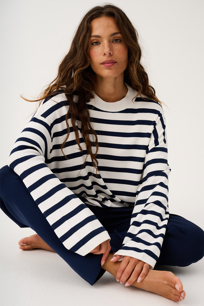 Rae Knit | Navy Stripe
