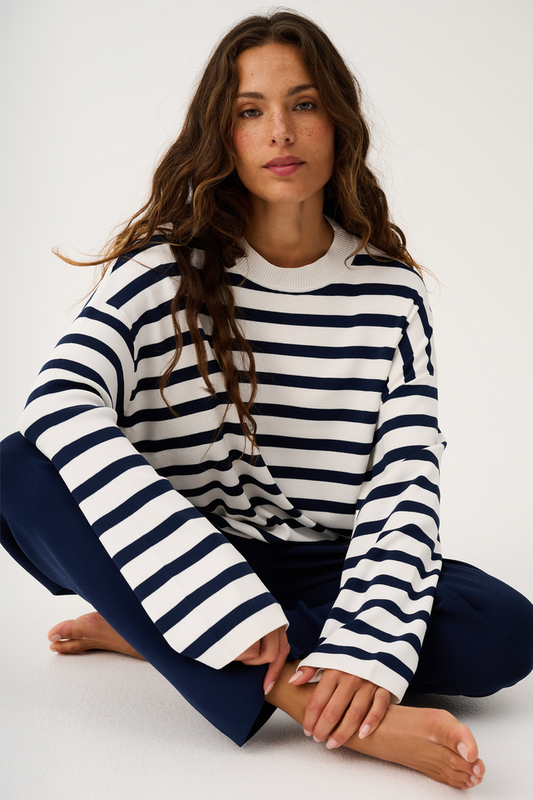 Rae Knit | Navy Stripe