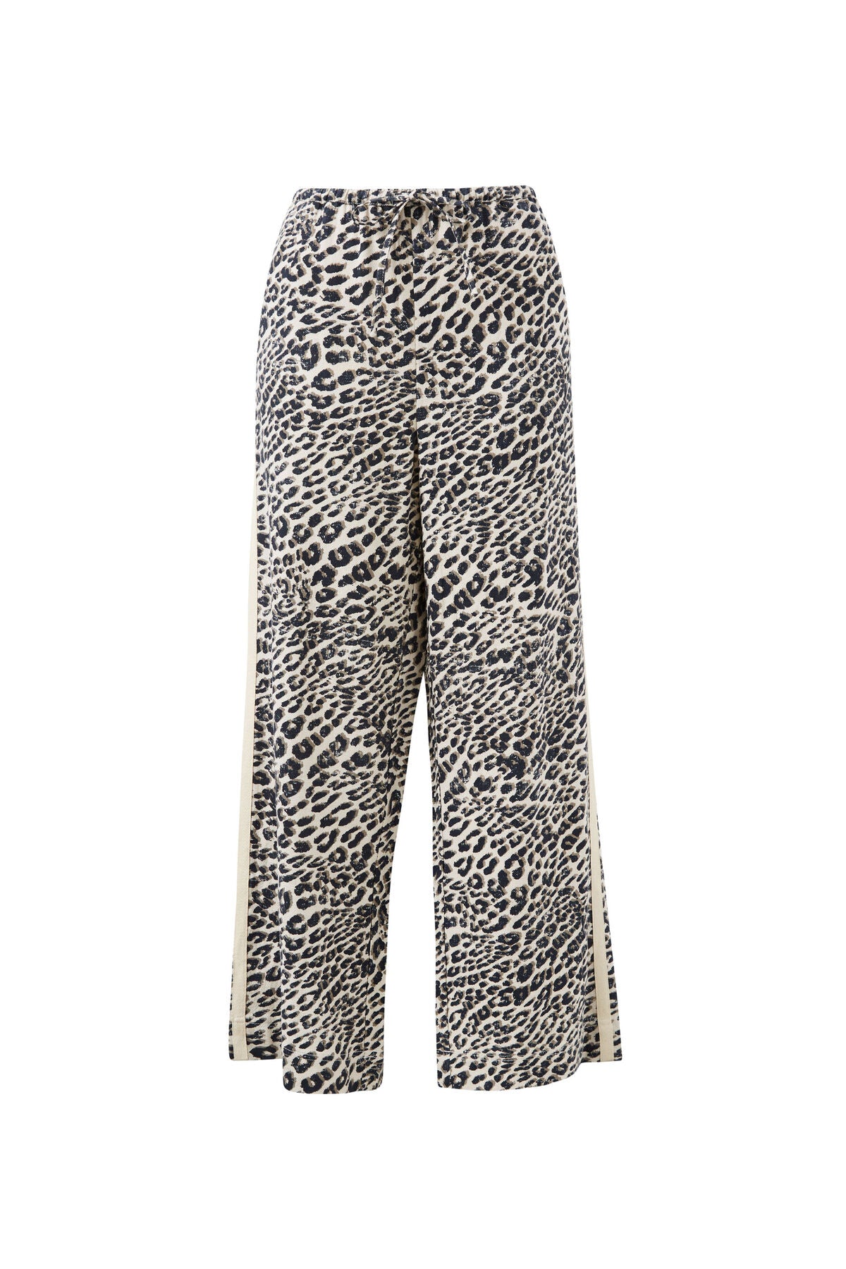 Relaxed Drawstring Pant | Leopard Linen Blend