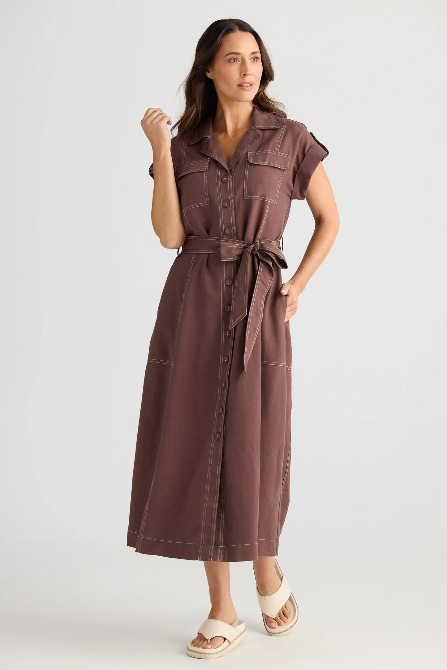 Portia Dress - Chocolate