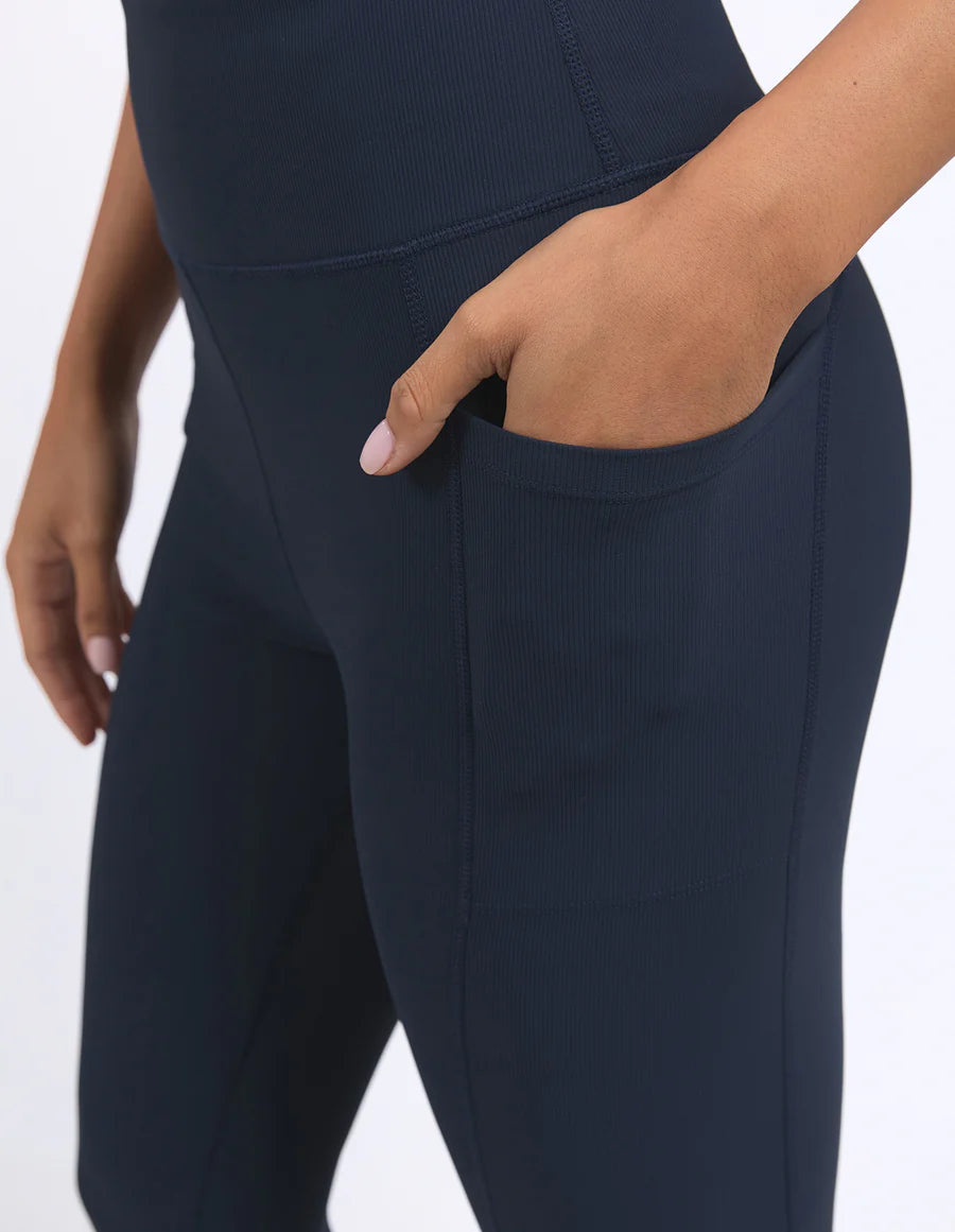 Luxe Rib Leggings | Navy