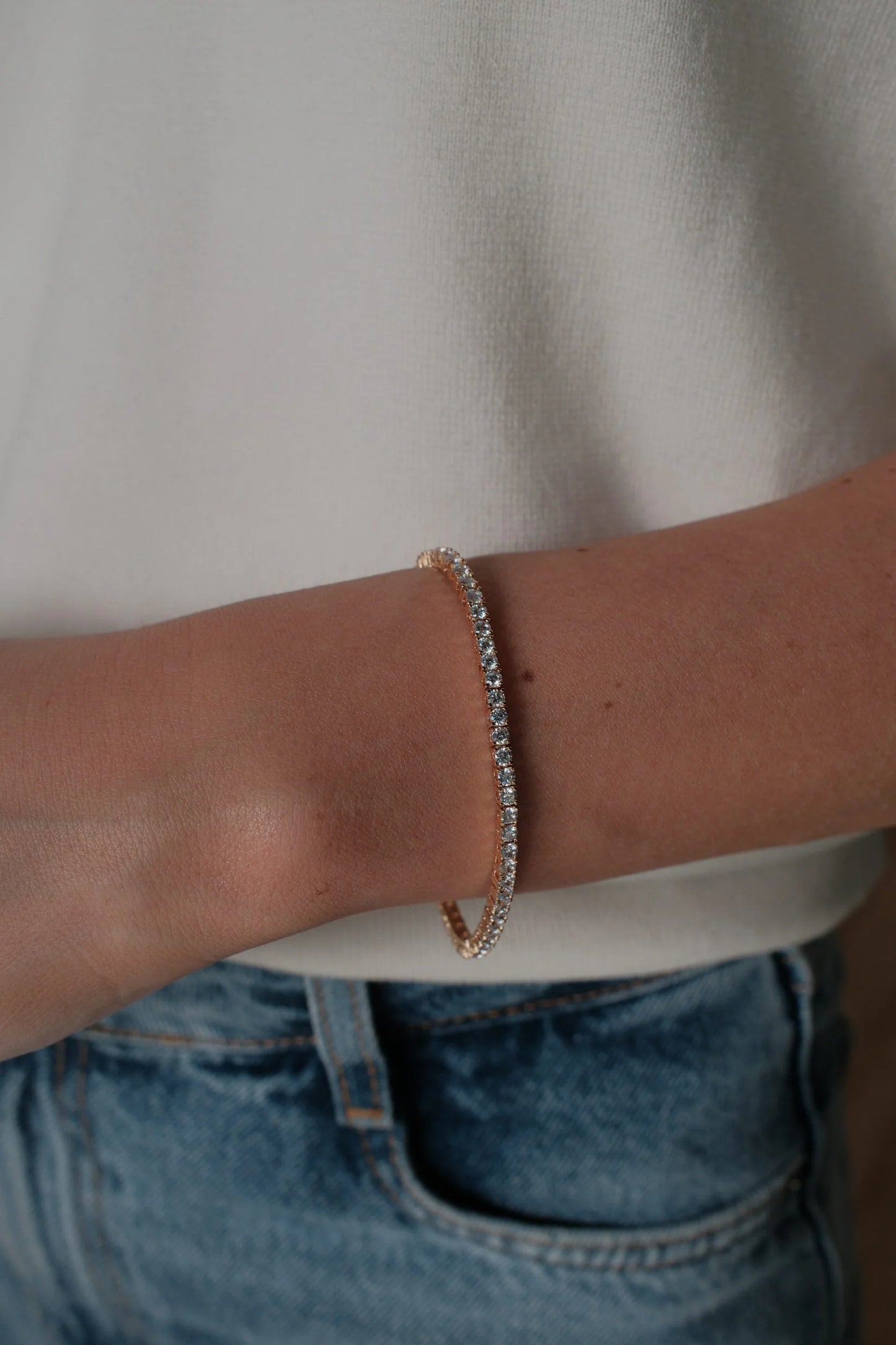 Dani Tennis Bracelet | Gold